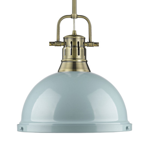 Duncan One Light Pendant in Aged Brass (62|3604LABSF)