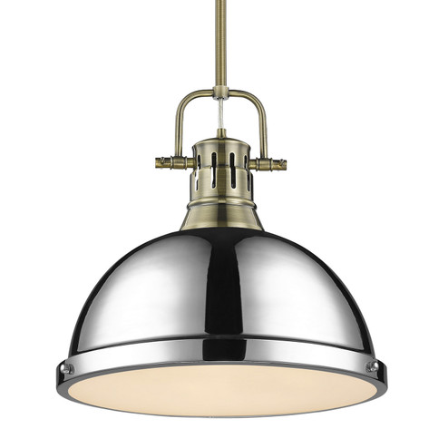 Duncan One Light Pendant in Aged Brass (62|3604LABCH)