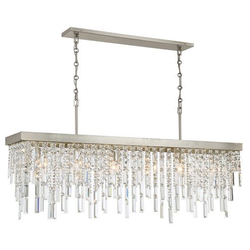 Winfield Six Light Linear Chandelier in Antique Silver (60|WIN217SACLMWP)