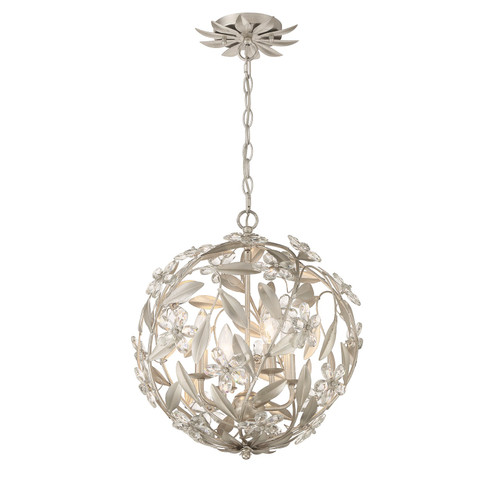 Marselle Four Light Pendant in Antique Silver (60|MSL314SA)