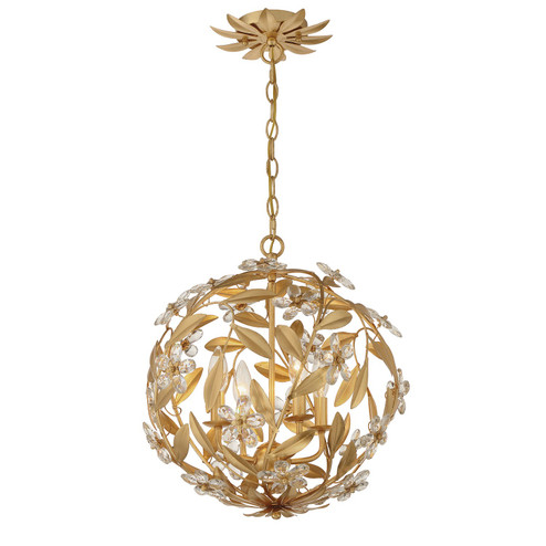 Marselle Four Light Pendant in Antique Gold (60|MSL314GA)