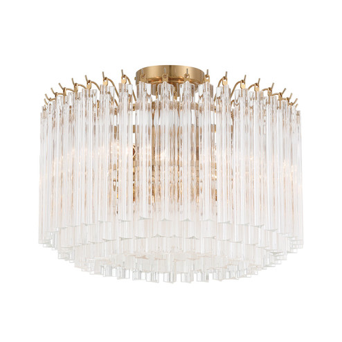 Lofton Five Light Semi Flush Mount in Aged Brass (60|LOF5005AGCEILING)
