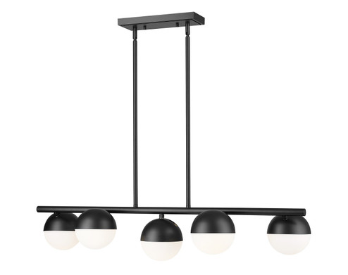 Realm Sphere Five Light Linear Chandelier in Matte Black (224|75175LMB)