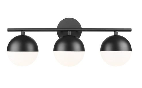 Realm Sphere Three Light Vanity in Matte Black (224|75173VMB)