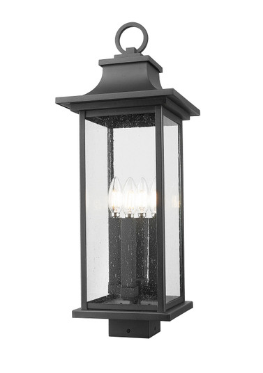 Tiberius Four Light Outdoor Post Mount Fixture in Black (224|5017PHBSBK)