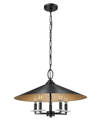 Rialto Five Light Pendant in Matte Black (224|195322MB)