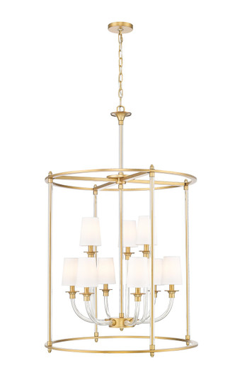 Katerina Nine Light Chandelier in Rubbed Brass (224|19509CRB)