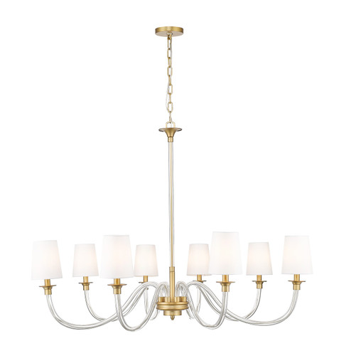 Katerina Eight Light Chandelier in Rubbed Brass (224|19508RB)