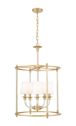 Katerina Five Light Chandelier in Rubbed Brass (224|19505CRB)