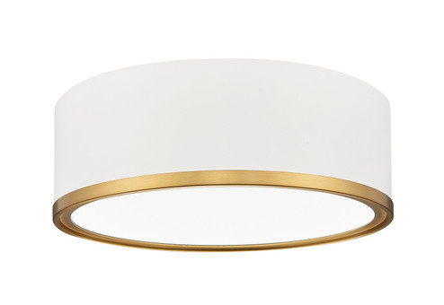 Bradley LED Flush Mount in Matte White + Modern Gold (224|1018F12MWMGLDLED)