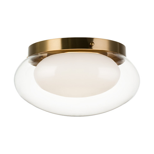 Caspian Three Light Flush Mount in Aged Gold Brass (423|M15703AG)