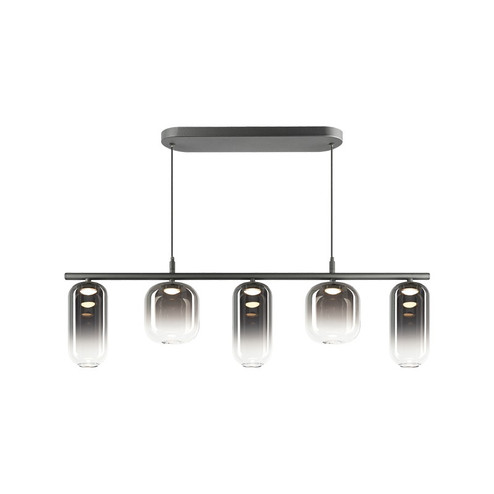 Refrax Five Light Chandelier in Matte Black (423|C37405MBSM)
