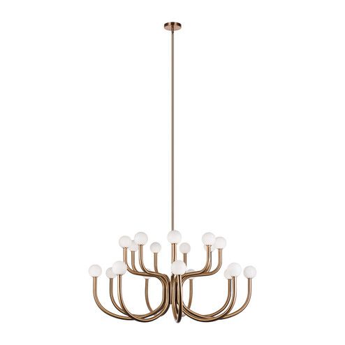 Joelle 18 Light Chandelier in Aged Gold Brass (423|C34218AGOP)