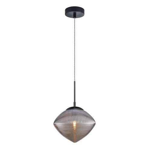 Maruna One Light Pendant in Matte Black + Smoked Glass (423|C31003MBSM) Maruna One Light Pendant in Matte Black + Smoked Glass (423|C31003MBSM)
