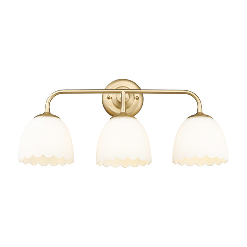 Dorinda Three Light Vanity in Brushed Champagne Brass (62|6954BA3BCBOP)