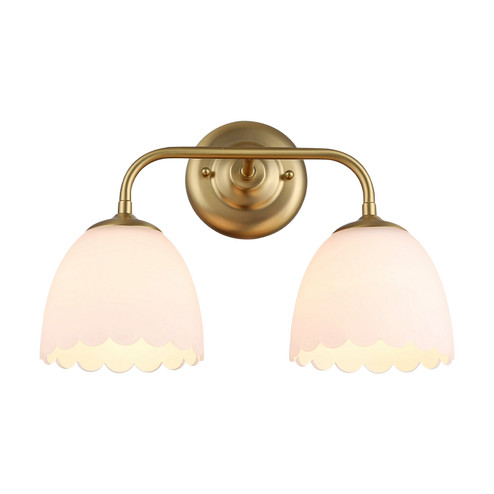 Dorinda Two Light Vanity in Brushed Champagne Brass (62|6954BA2BCBOP)