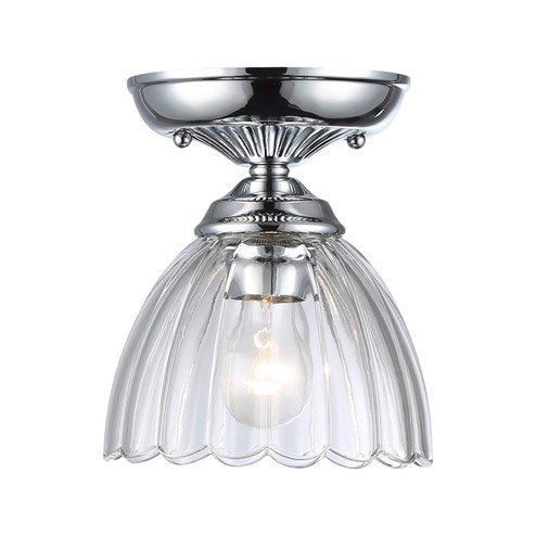 Audra One Light Semi-Flush Mount in Chrome (62|6952SF7CHCLR)