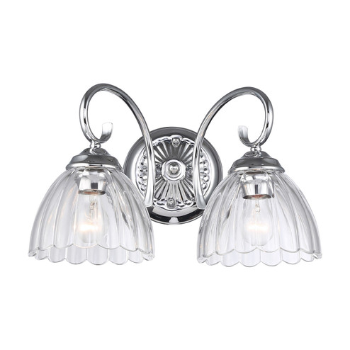Audra Two Light Vanity in Chrome (62|6952BA2CHCLR)