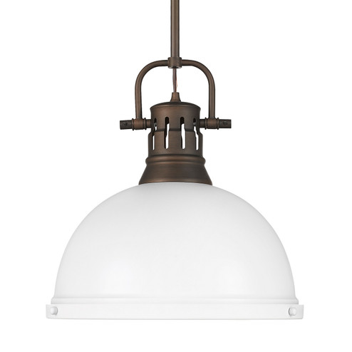 Duncan One Light Pendant in Rubbed Bronze (62|3604LRBZWHT)