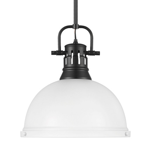 Duncan One Light Pendant in Matte Black (62|3604LBLKWHT)