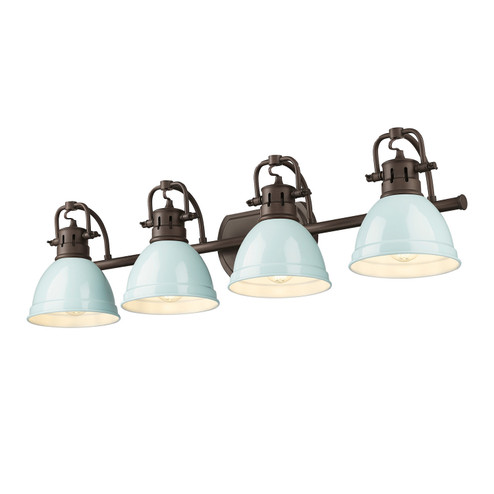 Duncan Four Light Vanity in Rubbed Bronze (62|3602BA4RBZSF)
