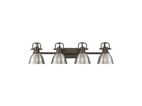 Duncan Four Light Vanity in Rubbed Bronze (62|3602BA4RBZPW)
