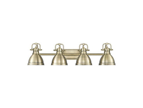 Duncan Four Light Vanity in Aged Brass (62|3602BA4ABAB)