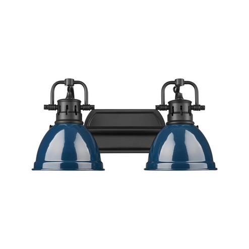 Duncan Two Light Vanity in Matte Black (62|3602BA2BLKNVY)