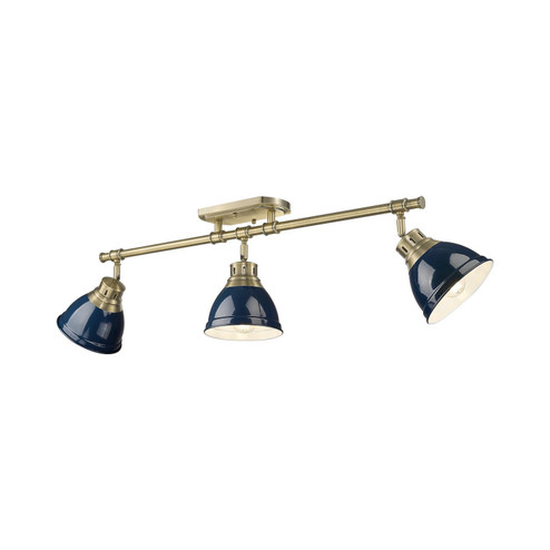 Duncan Three Light Semi-Flush Mount in Aged Brass (62|36023SFABNVY)