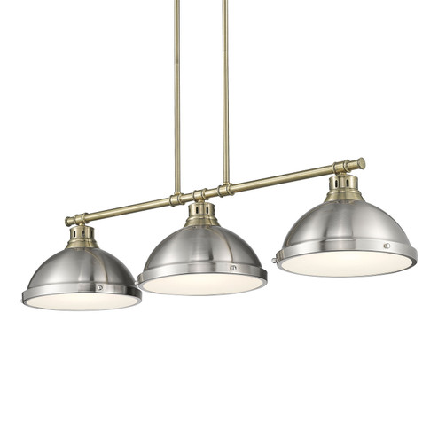 Duncan Three Light Linear Pendant in Aged Brass (62|36023LPABPW)