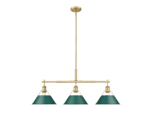 Orwell Three Light Linear Pendant in Brushed Champagne Brass (62|3306LPBCBGN)