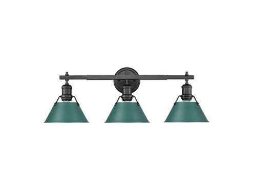Orwell Three Light Vanity in Matte Black (62|3306BA3BLKGN)