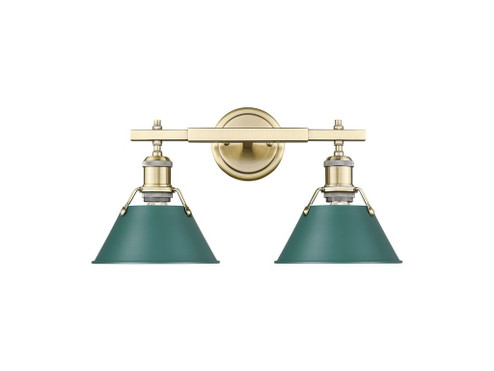Orwell Two Light Vanity in Aged Brass (62|3306BA2ABGN)