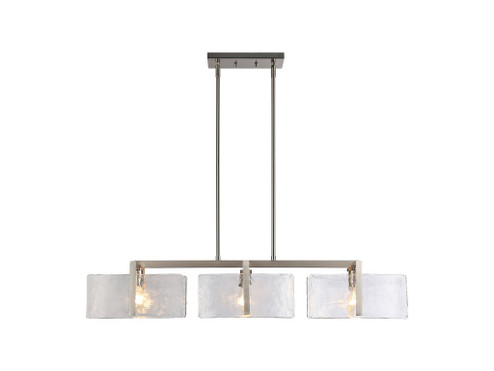 Aenon Three Light Linear Pendant in Pewter (62|3164LPPWHWG)
