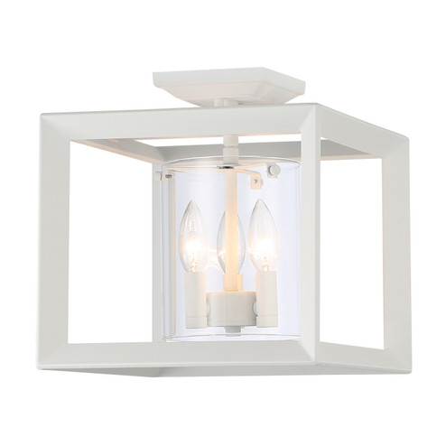 Smyth Three Light Semi-Flush Mount in Natural White (62|2073SF12NWTCLR)