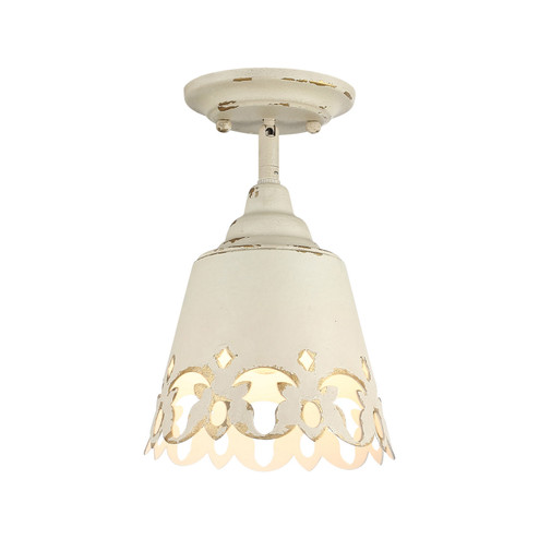 Eloise One Light Semi-Flush Mount in Antique Ivory (62|0883SFAI)