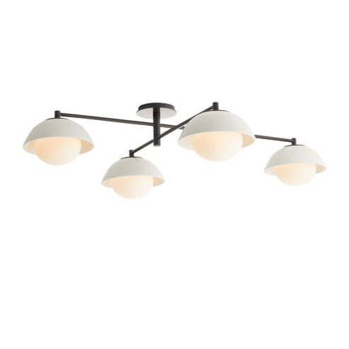 Glaze Four Light Flush Mount in Ivory Stained Crackle (314|GADFC03)