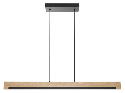 Camacho LED Pendant in Black, Wood (217|99293A)