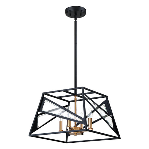 Corrietes Four Light Pendant in Matte Black (217|204594A)
