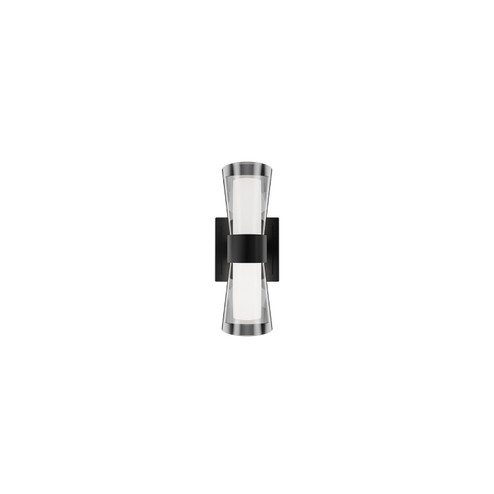 Hourglass LED Wall Sconce in Black (34|WS9151030BK)