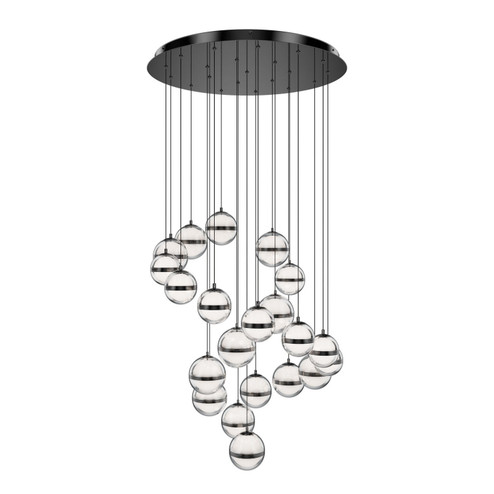 Cyllindra LED Chandelier in Black Chrome (34|PD77521RBC)