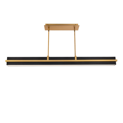 Desmond LED Pendant in Black/Aged Brass (34|PD4154840BKAB)