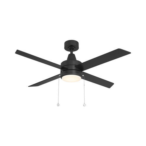 Quade LED Flush Mount Ceiling Fan in Matte Black (34|F106LMB)