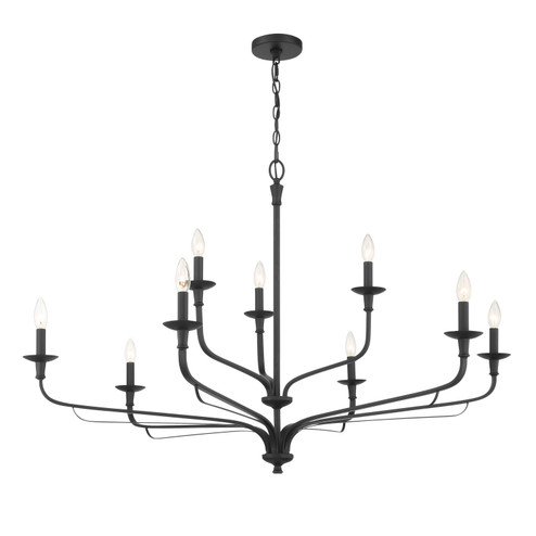 Velena Nine Light Chandelier in Dark Matte Black (7|3829899)