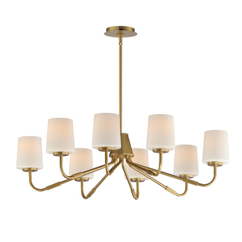Durham Eight Light Chandelier in Natural Aged Brass (16|12698WTNAB)