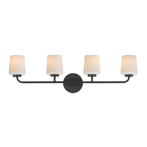 Durham Four Light Bath Vanity in Black (16|12694WTBK)