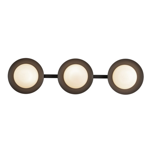 Cleo LED Vanity in Black/Opal Glass (347|VL77923BKOP)