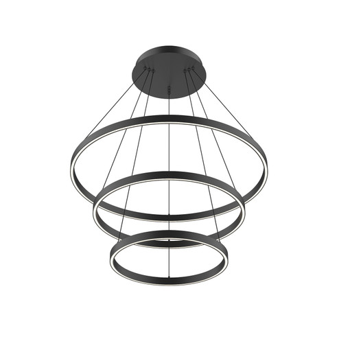 Cerchio LED Chandelier in Black (347|CH87932BKUNV010)