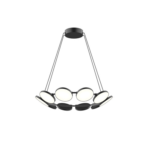 Novel LED Chandelier in Black (347|CH72225BKUNV010)