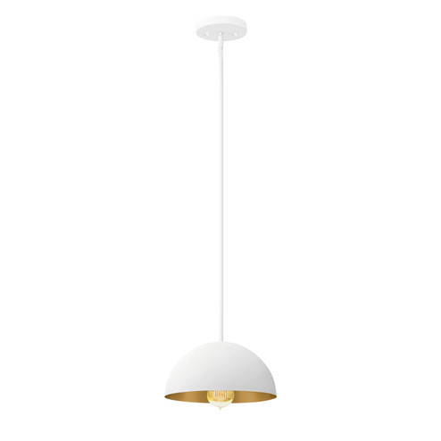 One Light Pendant in Matte White w/ Champagne Gold (102|NSH9840MTGD)
